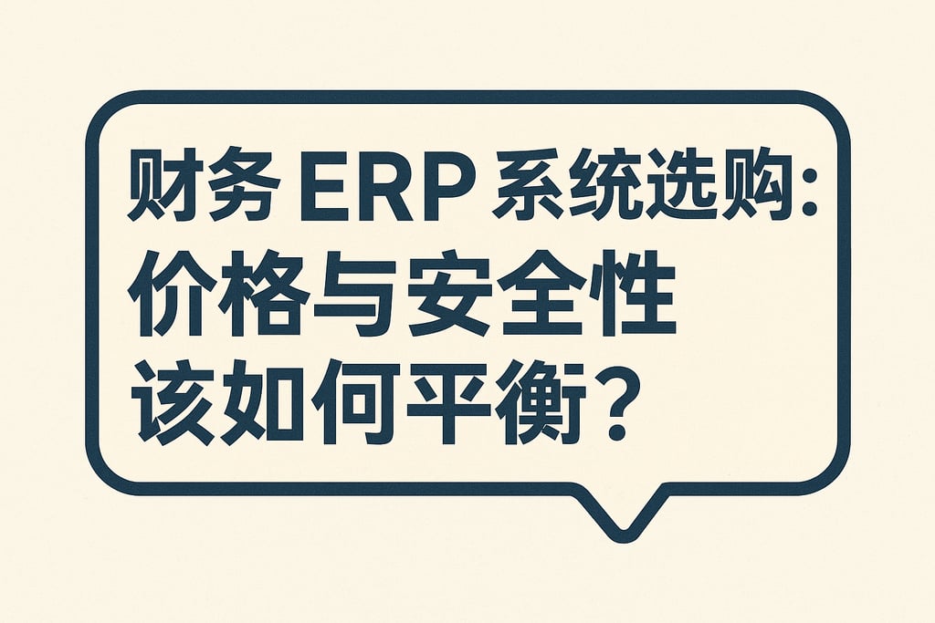 财务 ERP 系统选购：价格与安全性该如何平衡？